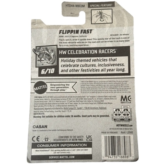 Hot Wheels Flippin’ Fast Car (Green) - Picture 2 of 7